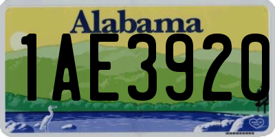 AL license plate 1AE3920