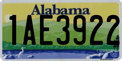 AL license plate 1AE3922