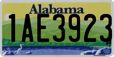 AL license plate 1AE3923