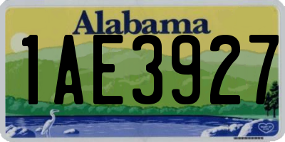 AL license plate 1AE3927
