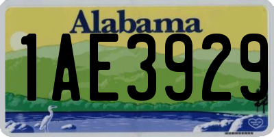 AL license plate 1AE3929