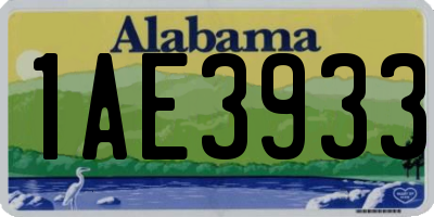 AL license plate 1AE3933