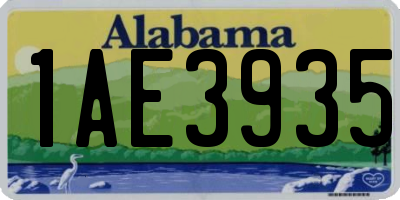 AL license plate 1AE3935