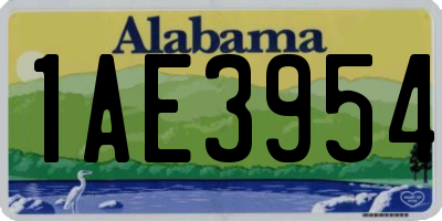 AL license plate 1AE3954