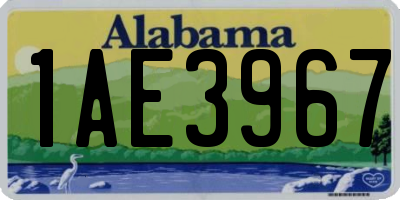 AL license plate 1AE3967