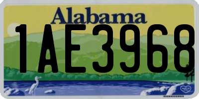 AL license plate 1AE3968