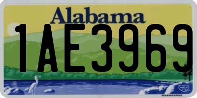 AL license plate 1AE3969