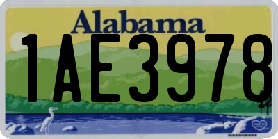 AL license plate 1AE3978