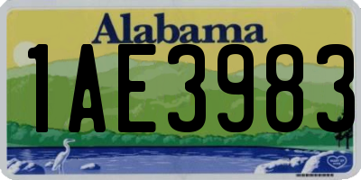AL license plate 1AE3983