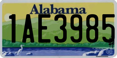 AL license plate 1AE3985