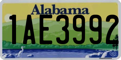 AL license plate 1AE3992