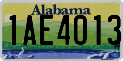 AL license plate 1AE4013