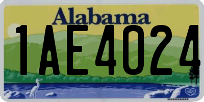 AL license plate 1AE4024