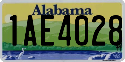 AL license plate 1AE4028