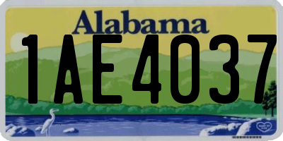 AL license plate 1AE4037