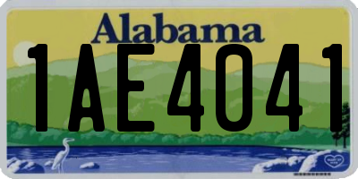 AL license plate 1AE4041