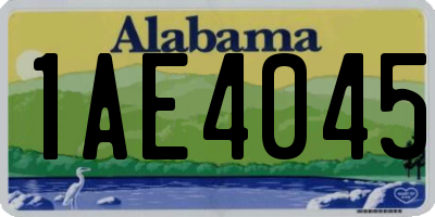 AL license plate 1AE4045