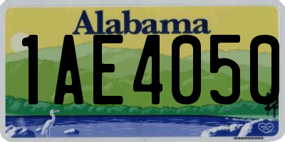 AL license plate 1AE4050