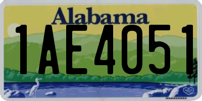 AL license plate 1AE4051