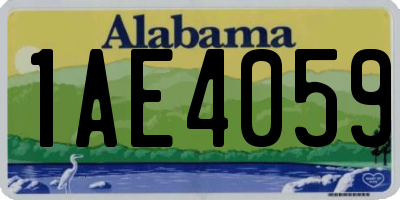 AL license plate 1AE4059