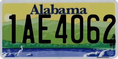 AL license plate 1AE4062
