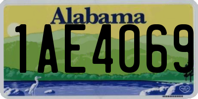 AL license plate 1AE4069