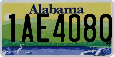 AL license plate 1AE4080