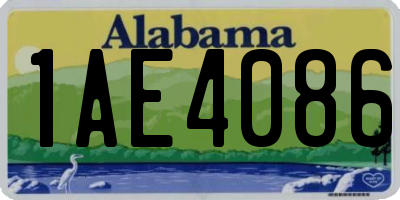 AL license plate 1AE4086
