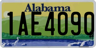 AL license plate 1AE4090