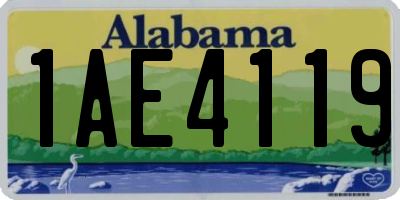 AL license plate 1AE4119