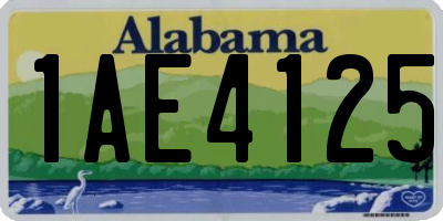 AL license plate 1AE4125