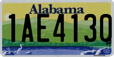AL license plate 1AE4130