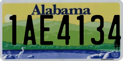 AL license plate 1AE4134