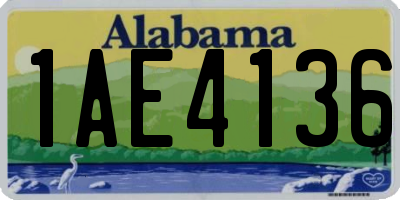 AL license plate 1AE4136