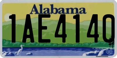 AL license plate 1AE4140