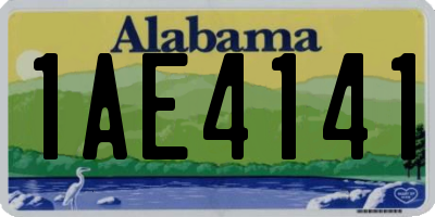 AL license plate 1AE4141