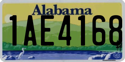 AL license plate 1AE4168