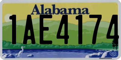 AL license plate 1AE4174