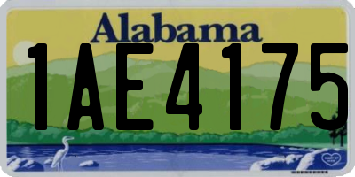 AL license plate 1AE4175