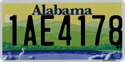 AL license plate 1AE4178