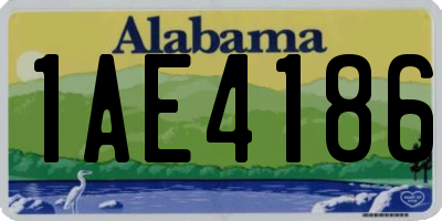 AL license plate 1AE4186