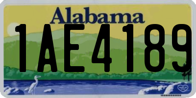 AL license plate 1AE4189