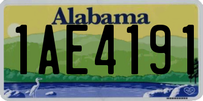 AL license plate 1AE4191