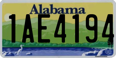 AL license plate 1AE4194