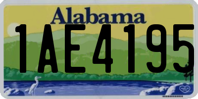AL license plate 1AE4195