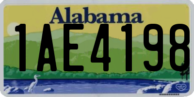 AL license plate 1AE4198