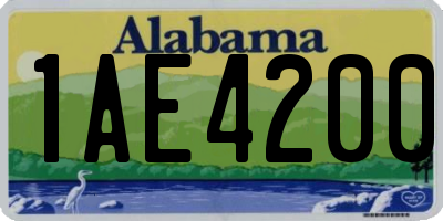 AL license plate 1AE4200