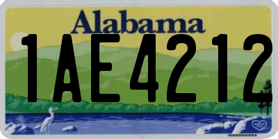 AL license plate 1AE4212