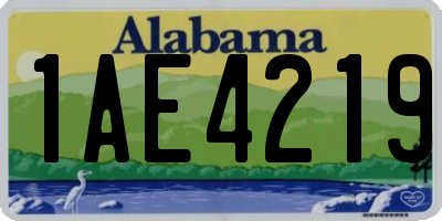 AL license plate 1AE4219