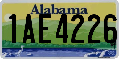 AL license plate 1AE4226